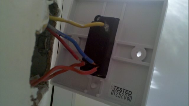 wires entering the rear of the switch