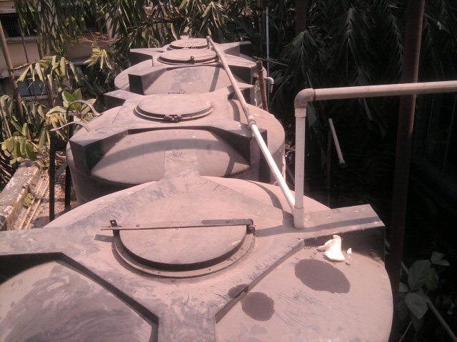 A row of tanks.
